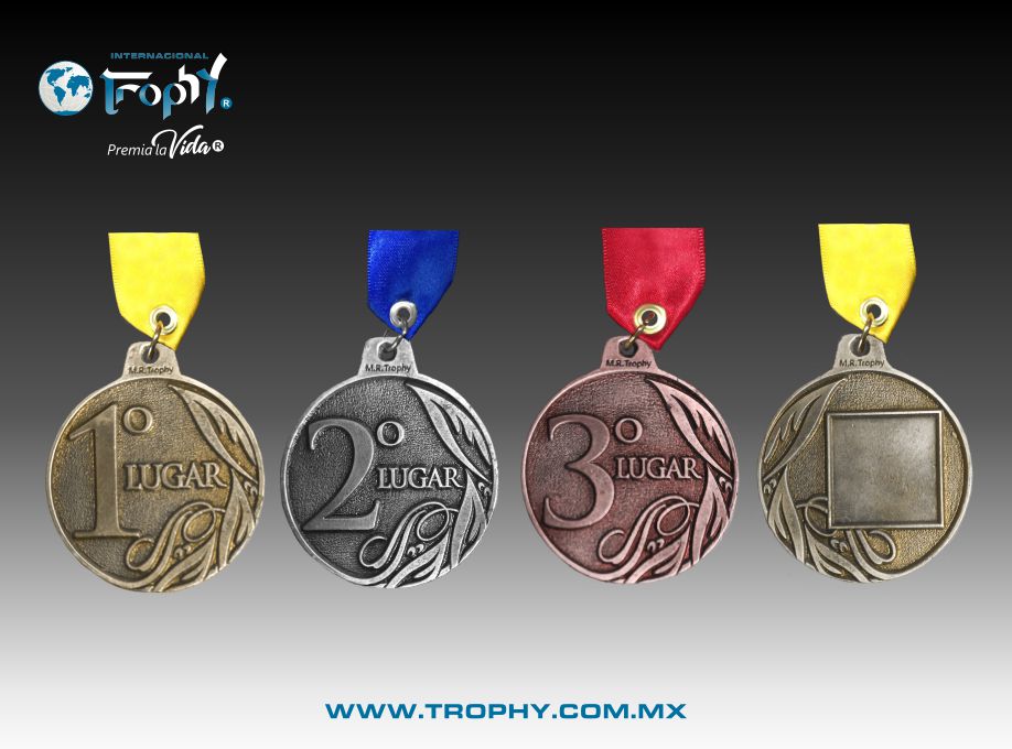 Medallas para premiar 1°, 2° y 3° lugar de 5cm 
